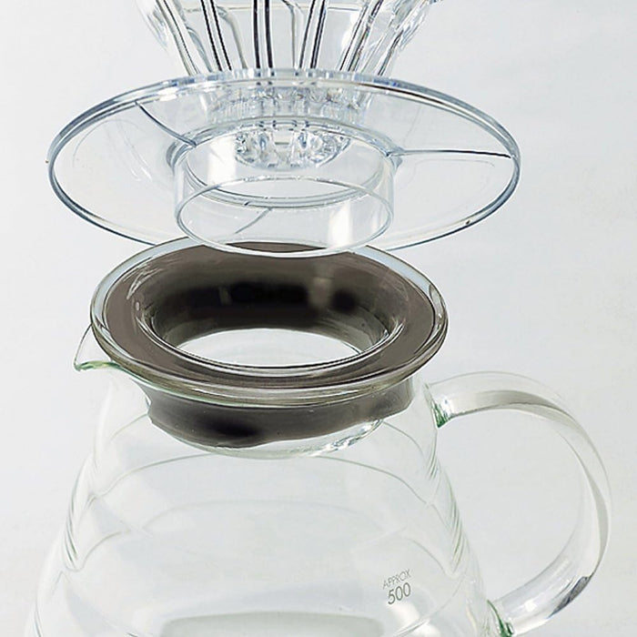 Hario V60 Clear Glass Server 360ml Capacity 1-3 Cups Microwave Safe