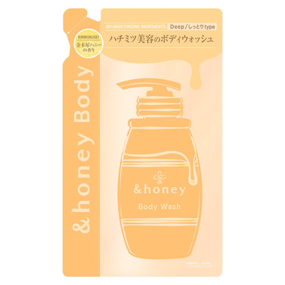 &Honey Deep Moist Body Wash Gel Refill 440Ml Effective Hydration Cleanser