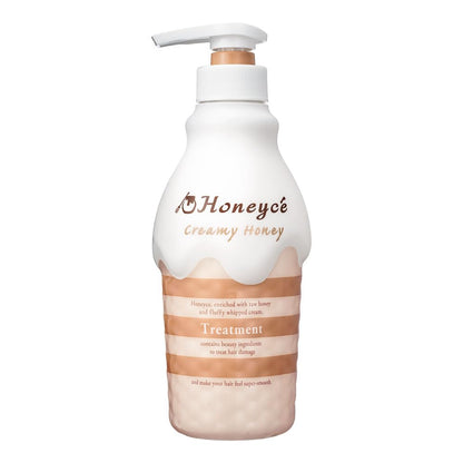 Honeyche Creamy Honey Treatment 470ml - Damage Repair & UV Care - Made in Japan