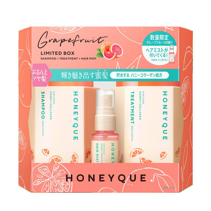 Hanique Honeyque Rich Gloss Kit with Grapefruit Scent Shampoo & Hair Treatment