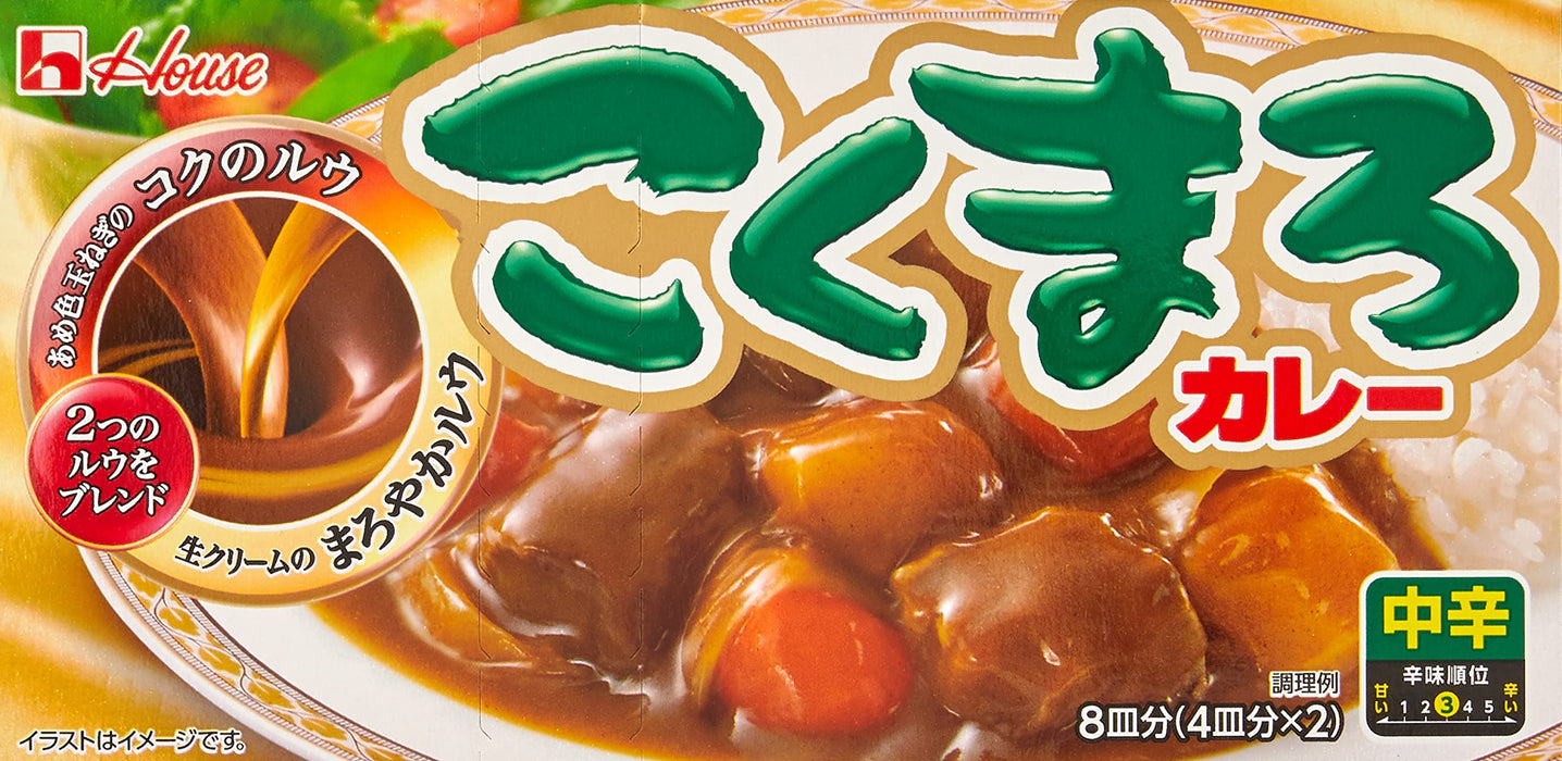 House Foods Kokumaro Japanese Curry Roux Medium Hot 140G Flavorful Delight