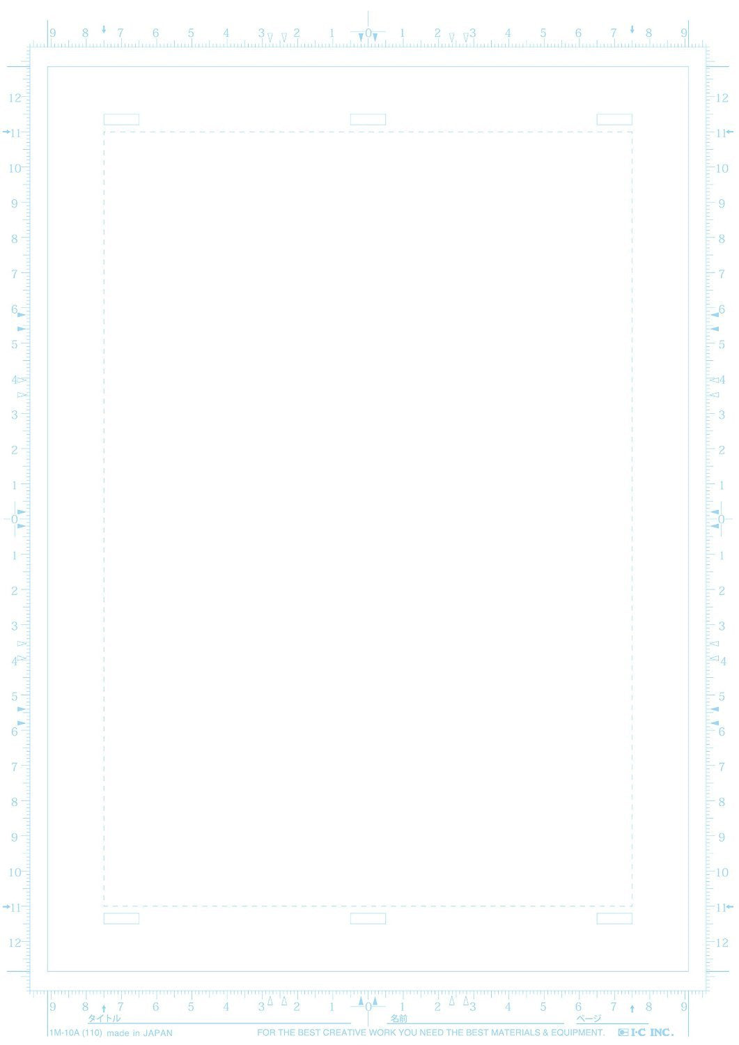 Ic Manga Manuscript Paper A4 110Kg Thin Sheets Model IM-10A