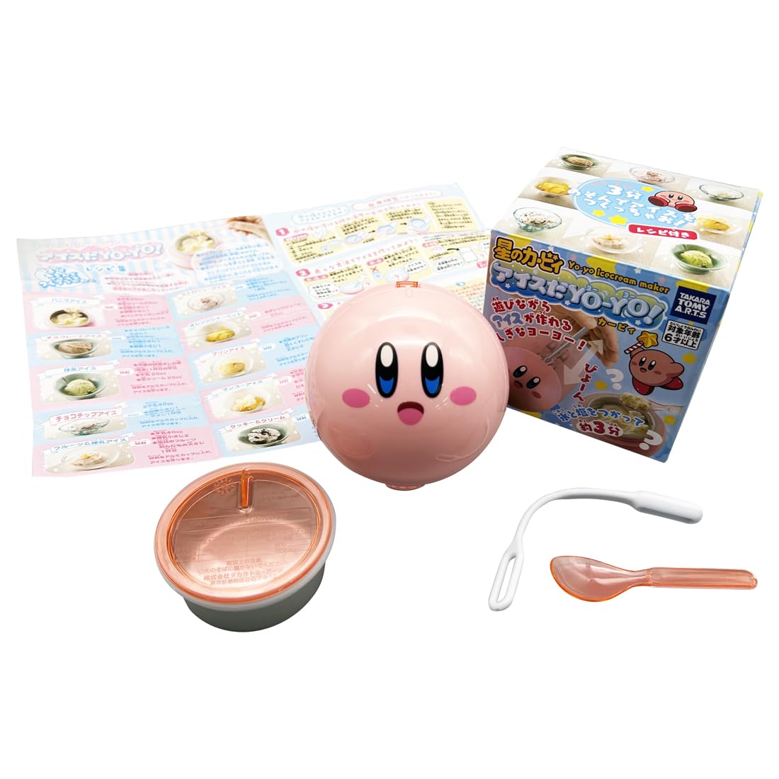 Takaratomy Arts Ice Cream Yo-Yo Kirby Maker with 10 Easy Recipes