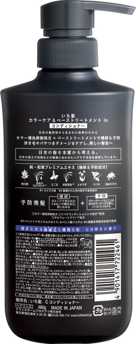 Ichikami Color Care Treatment Conditioner Pump 480G | Prevents Color Fading