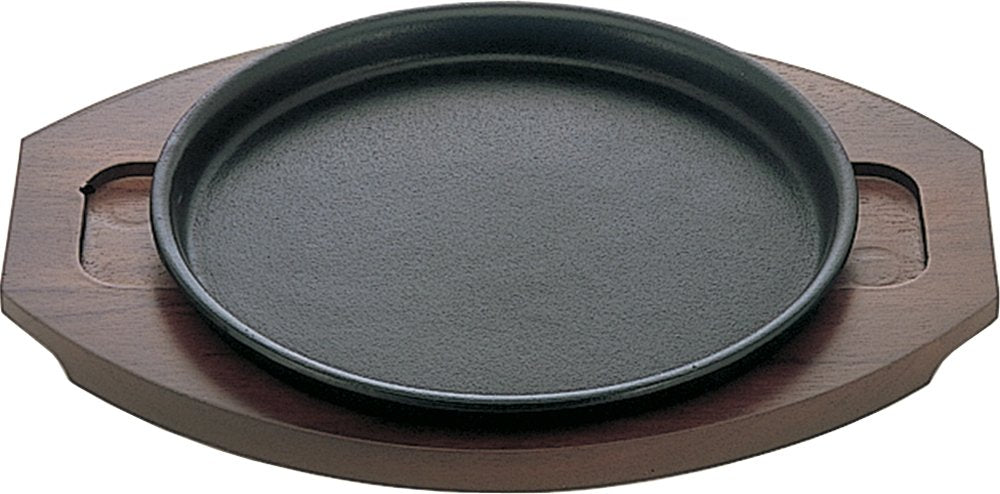 Ikenaga Iron Works Cast Iron Yakisoba Plate with Wooden Stand