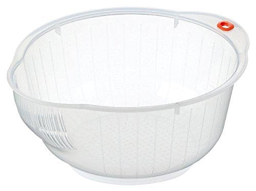 Inomata-K 22cm Japanese Rice Washing Bowl with Side Drainage Holes