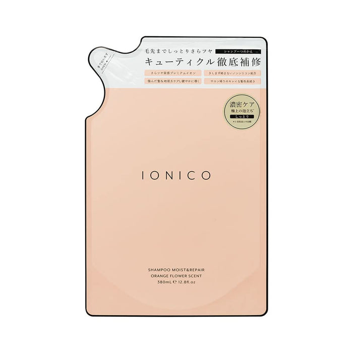 Ionico 优质保湿修复洗发水补充装粉色 380ml 离子损伤护理