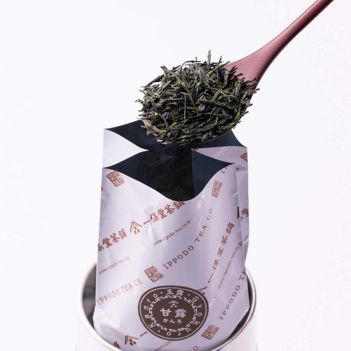 Ippodo Tea Shop Premium Gyokuro Kanro 80G Tin Box - Authentic Japanese Green Tea