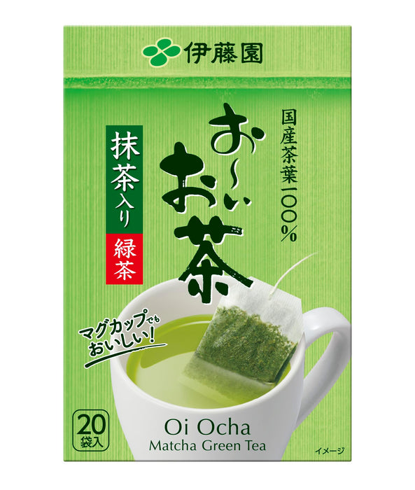 Itoen Oi Ocha 抹茶绿茶 - 20 袋环保茶包