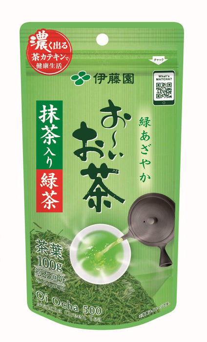 Itoen Oi Ocha Green Tea With Matcha 100G - Pure Green Tea Delight