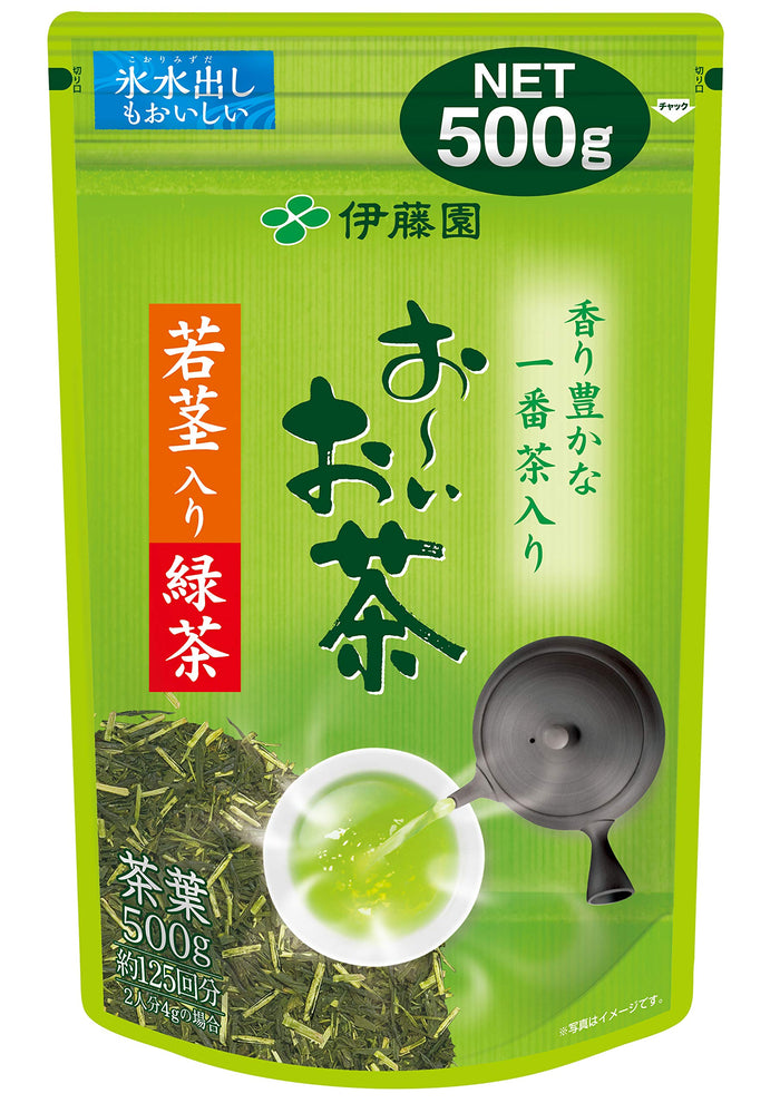 Oi Ocha Green Tea With Young Stems Sencha 500G | Refreshing Itoen Brew