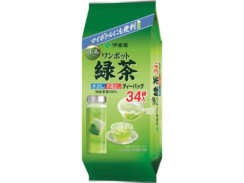 伊藤园一壶抹茶绿茶 34 茶包 优质