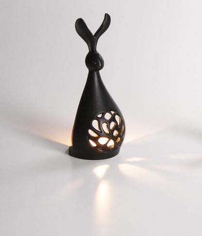 Leave It Alone Iwachu Japanese Cast Iron Rabbit Tealight Candle Holder