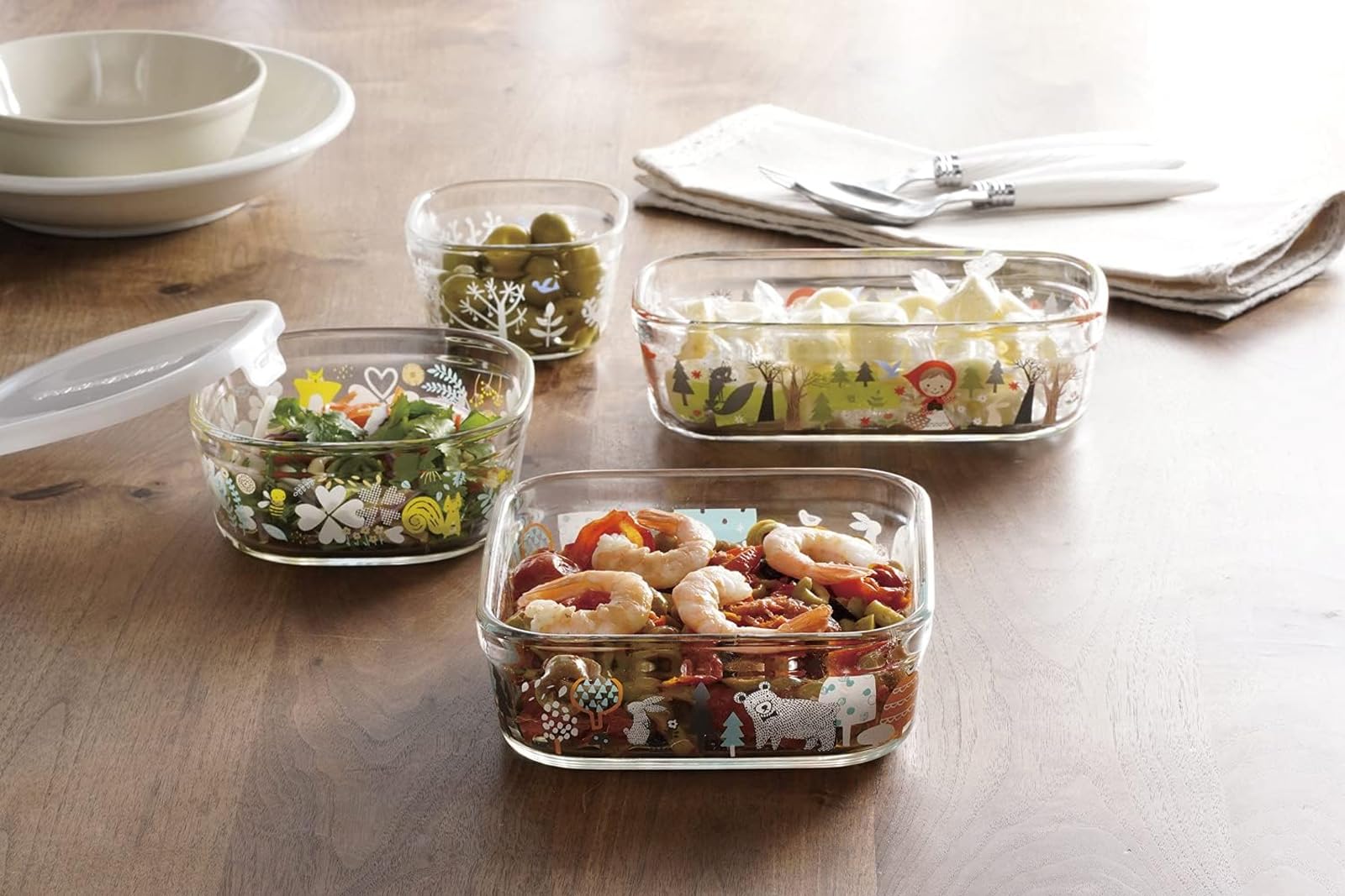 Iwaki 200ml Heat-Resistant Glass Airtight Container Square Mori No Nakade