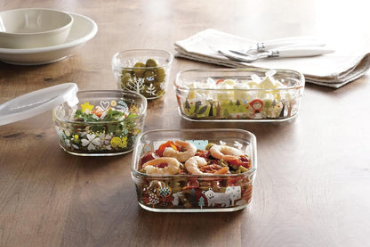 Iwaki 200ml Heat-Resistant Glass Airtight Container Square Mori No Nakade