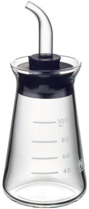 Iwaki Heat-Resistant Glass Soy Sauce Dispenser No Drip 100ml Black KB5033-BK