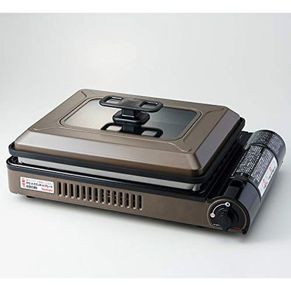 Iwatani Cassette Gas Hot Plate Yakijozusan Alpha Brown Cb-Ghp-A-Br