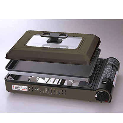 Iwatani Cassette Gas Hot Plate Yakijozusan Alpha Brown Cb-Ghp-A-Br