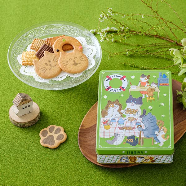 Cookieさん専用 Izumiya Tokyo Store Cookie Assortment Nekokan 1 Can 20 Individually Wr