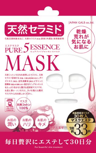 Japan Gals Pure 5 Essence Facial Mask with Ceramide Ce 30 Sheets