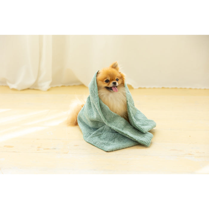 Jogan Super Absorbent Green Pet Bath Towel 34x78Cm