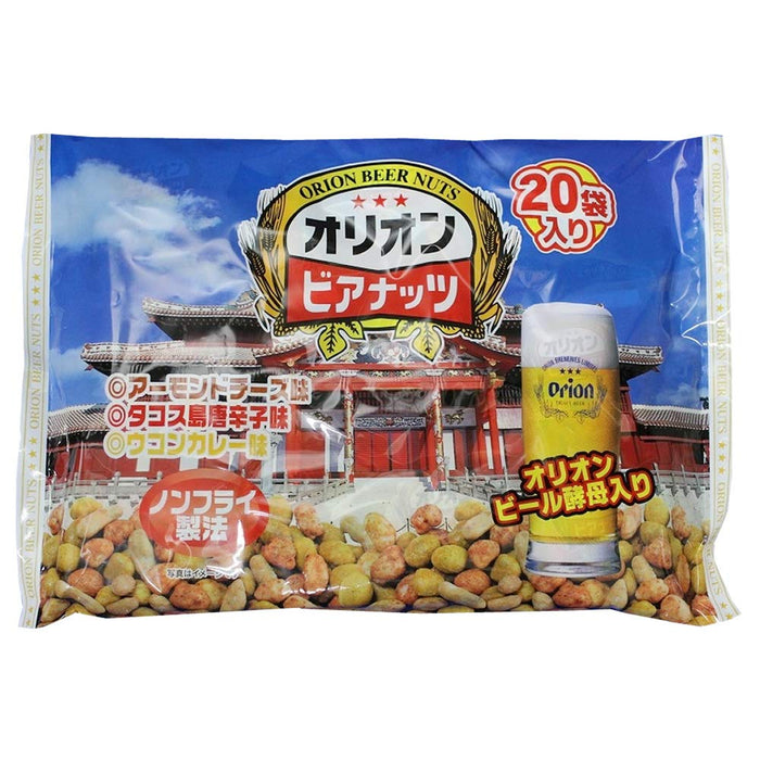 Sun Foods Jumbo Orion 啤酒零食坚果 3 种冲绳口味 20 包