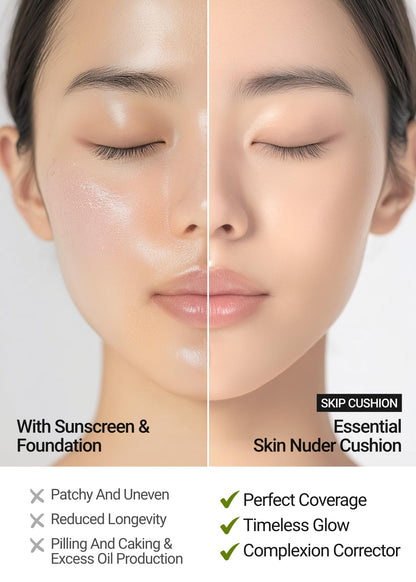 Jung Saem Mool Skin Nuder Cushion SPF50+ Light with Refill Foundation