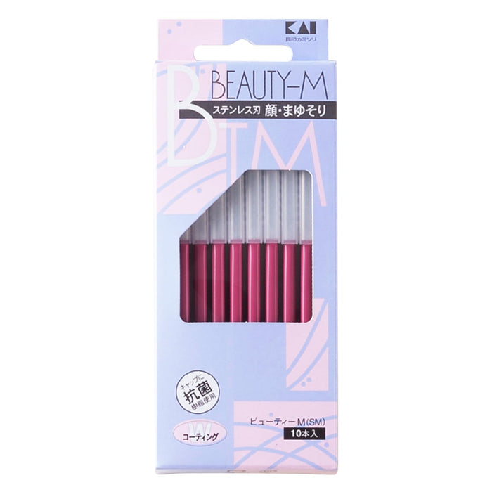 When Kai Beauty-M Face & Eyebrow Razors Pack of 10 for Smooth Skin