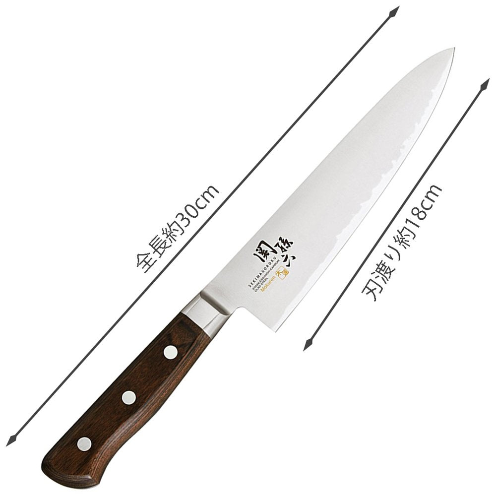 刃鬼　シクセット 貝印 関孫六 木蓮 180mm ステンレス包丁 牛刀