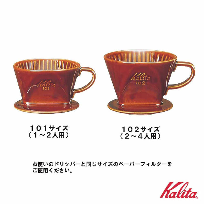 Kalita Brown 101 Ceramic Coffee Dripper - Premium Pour Over Brewer