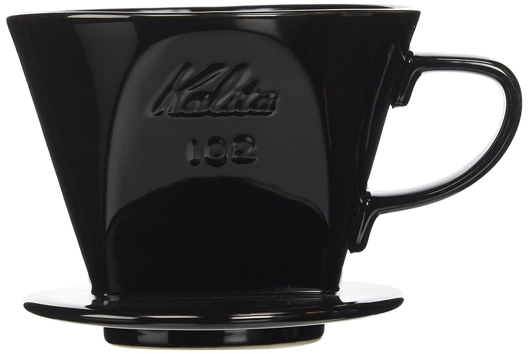 Kalita Ceramic Coffee Dripper 102 Black Pour Over Brewer