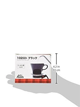 Kalita Ceramic Coffee Dripper 102 Black Pour Over Brewer