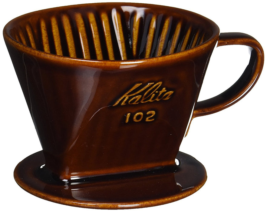 Kalita Ceramic Coffee Dripper 102 Brown - Durable and Stylish Brewing Accessory