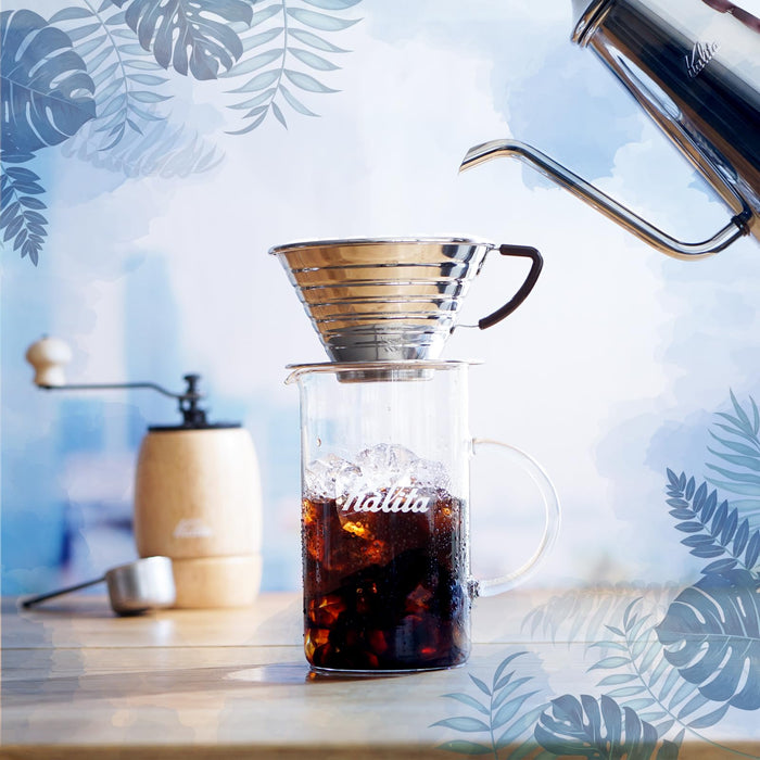 Kalita Wave 185 Coffee Dripper Stainless Steel for Perfect Pour Over Brewing