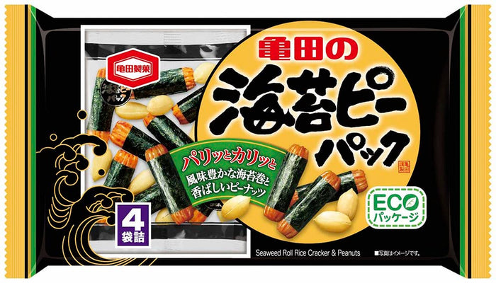 Kameda Seika Noripea Seaweed Rice Crackers with Peanuts Snack 85G