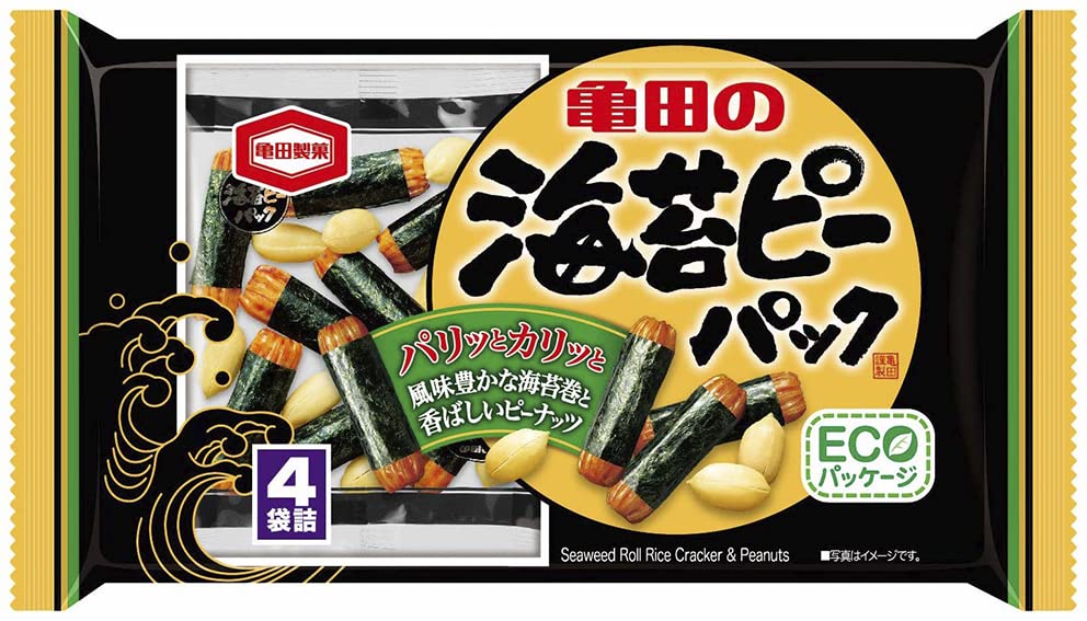 Kameda Seika Noripea Seaweed Rice Crackers with Peanuts Snack 85G