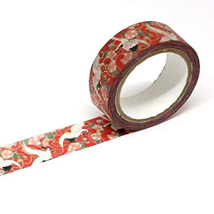A Shirt Kamiiso Kimono Washi Tape Flower Crane Pattern Masking Tape