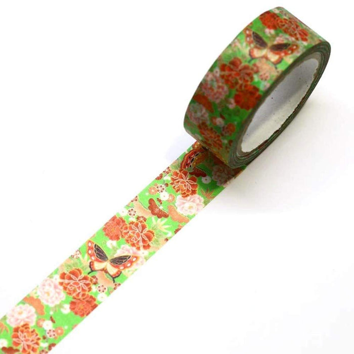 A Shirt Kamiiso Kimono Washi Tape Kyoto Flowers Pattern Masking Tape