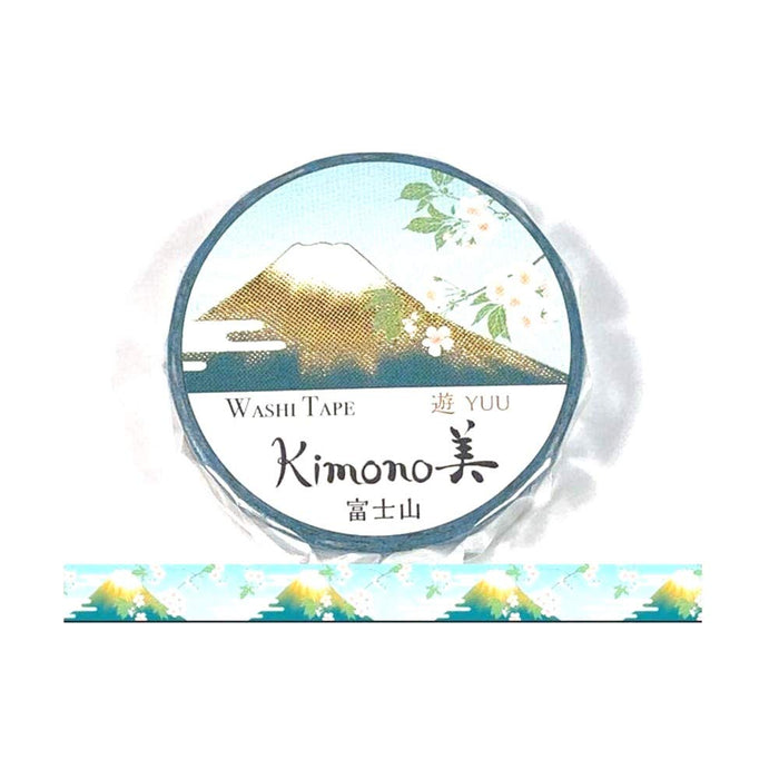 衬衫 Kamiiso 和服和纸胶带 富士山图案遮蔽胶带