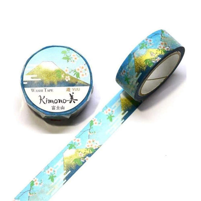 A Shirt Kamiiso Kimono Washi Tape Mount Fuji Pattern Masking Tape