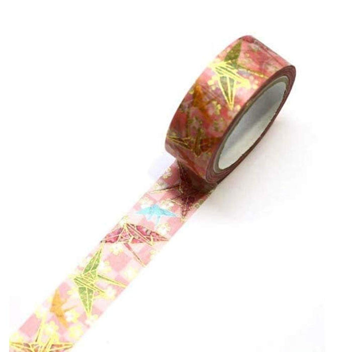 A Shirt Kamiiso Kimono Washi Tape with Origami Crane Pattern Masking Tape