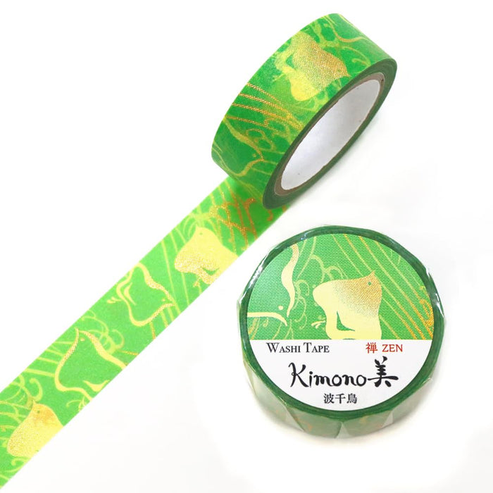 A Shirt Kamiiso Kimono Style Washi Tape Zen Wave Chidori Pattern Masking Tape