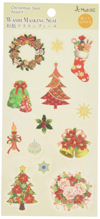 A Shirt Kamiiso Washi Making Set Christmas Stickers Assortment Sheet