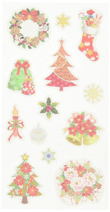 A Shirt Kamiiso Washi Making Set Christmas Stickers Assortment Sheet