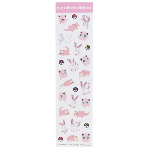 Kamiojapan Pokemon My Collect Stickers Pink 020924