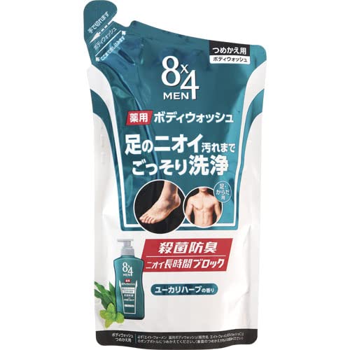 8X4 Men Medicated Body Wash Eucalyptus Refill 300Ml