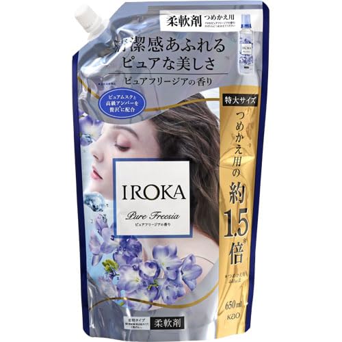 Kao Iroka Pure Freesia Refill Large 650ml - Fresh Floral Scent