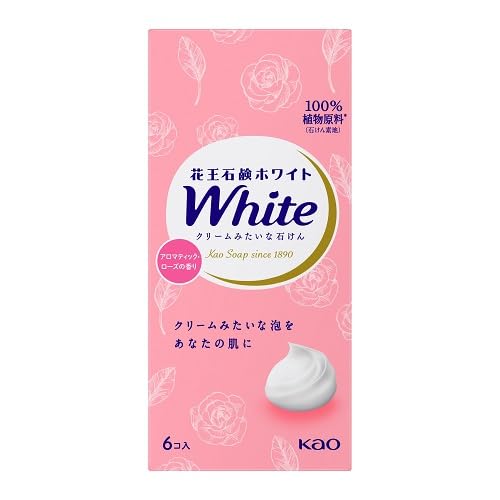 Kao White Aromatic Rose Soap 510G Regular Size for Luxurious Cleanser