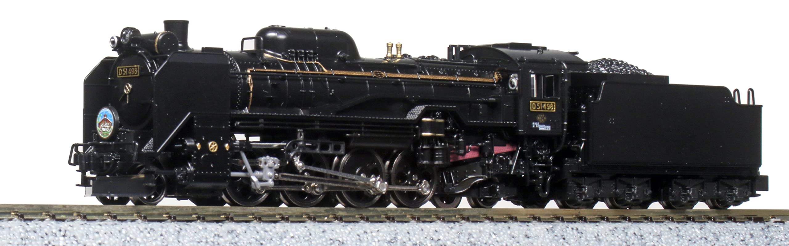 Kato N Gauge D51 498 Steam Loco Black w/Side Light 2016-A