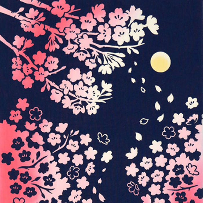 The Countryside Kenema Tenugui Night Sakura Hand Dyed Japanese Cloth